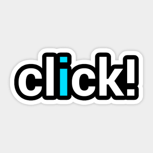 Click T-shirt Sticker